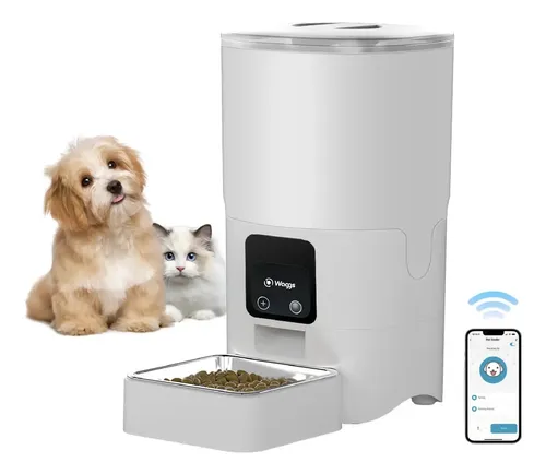 Comedero Automático Waggs 6L WiFi Gato/Perro Blanco