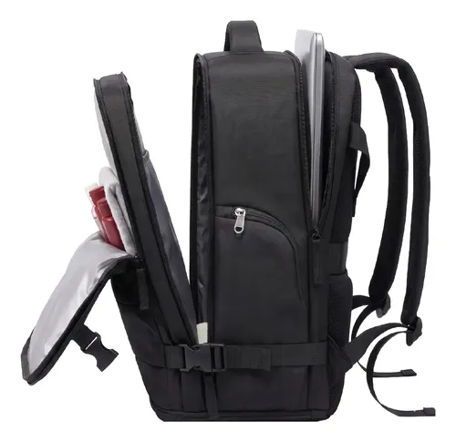 Mochila Carry On Avión Waggs Negro Porta Notebook